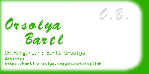 orsolya bartl business card